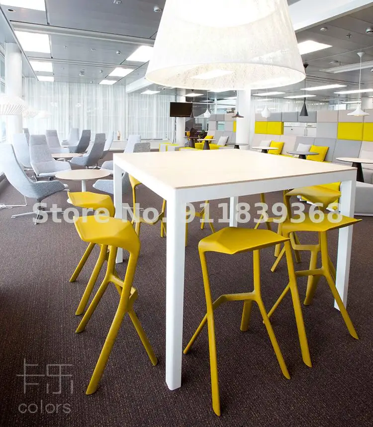 Скандинавский дизайнерский пластиковый барный стул в форме Ins высокий