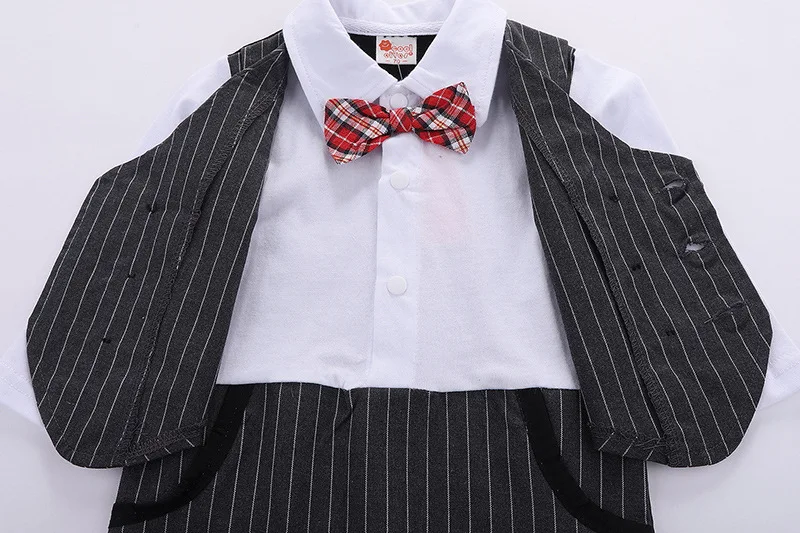 Baby Boy Clothes Romper+Berets 24M 18M Clothing Sets Cotton Boys Bow Black Long Sleeve Formal |