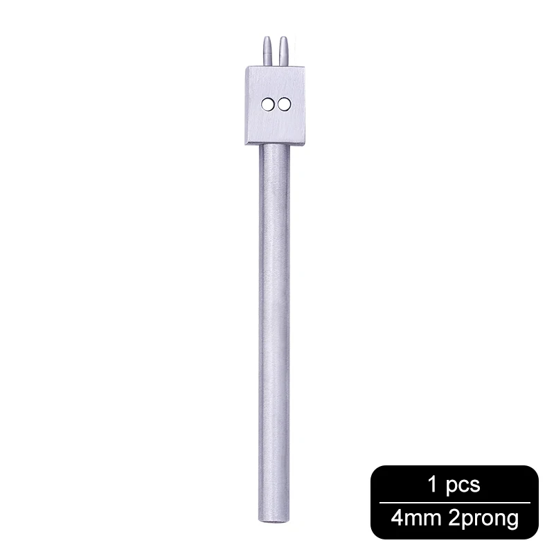 Silver 4mm 2prong MIUSIE 1 шт. 4 мм поделки кожаный перфорационный инструмент 2/4/6 зубец отверстие строки кругового вырезать прошитой расстояние между отверстиями бурения Кожа ремесло - Цвет: Silver 4mm 2prong