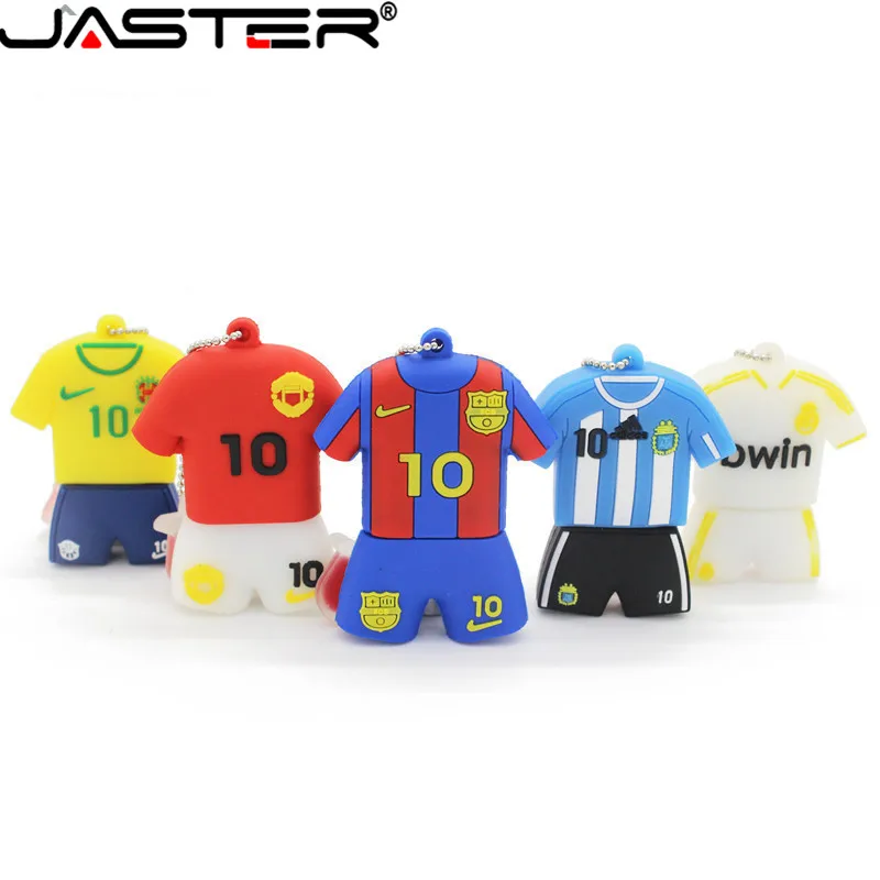 JASTER модная футбольная одежда серия USB флэш-память футбольная рубашка карта памяти накопитель 4 ГБ 8 ГБ 16 ГБ 32 ГБ 64 ГБ USB флеш-накопитель