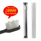 2PC Ультратонкая мягкая зубная щетка Million Nano Bristle для взрослых, бамбуковая зубная щетка, инструмент для глубокой очистки зубов с коробкой  мешок OPP, уход за полостью рта