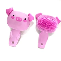 piggy air bag comb kids anti static cute hair comb girls massage scalp hair accessories durable plastic brush kid gift