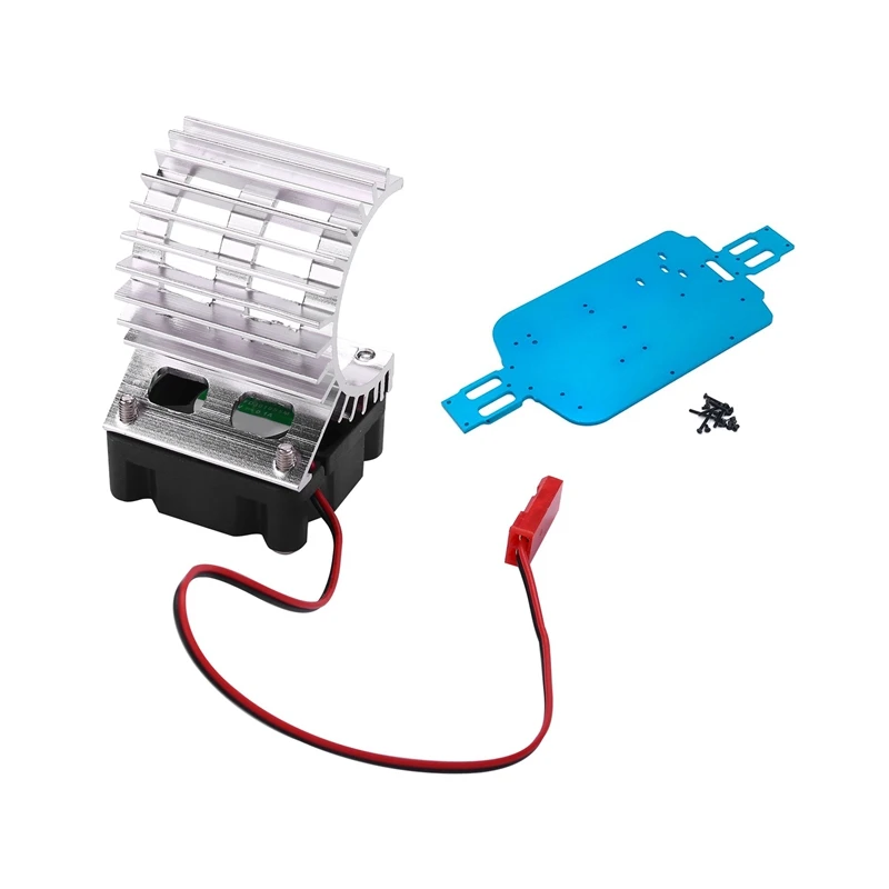 

Motor Heat Sink Radiator With Cooling Fan For 1/10 HSP RC Car 380 390 Motor(Gray) With Upgrade Metal Chassis Parts