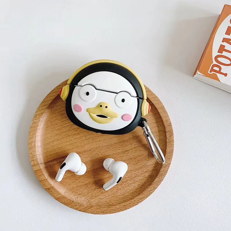 Для AirPods Pro Чехол 3D Музыкальный Пингвин мультфильм мягкий силиконовый беспроводной чехол для наушников s для Apple Airpod 3 чехол милый чехол Funda