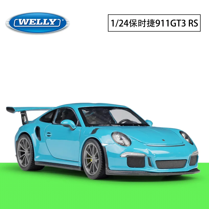 

Оригинальная модель автомобиля WELLY 1:24 Porsche GT3 RS из искусственного сплава, коллекция для взрослых, подарок для детей