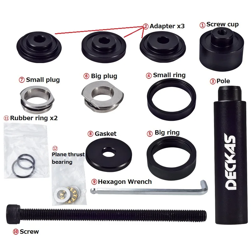 Комплект инструментов для установки и снятия нижнего кронштейна велосипеда