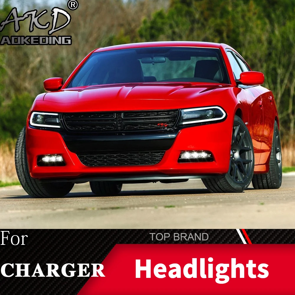 Головной фонарь для автомобиля Dodge charger- фары Противотуманные фары Дневные ходовые огни DRL H7 светодиодный Биксеноновая лампа автомобильные аксессуары