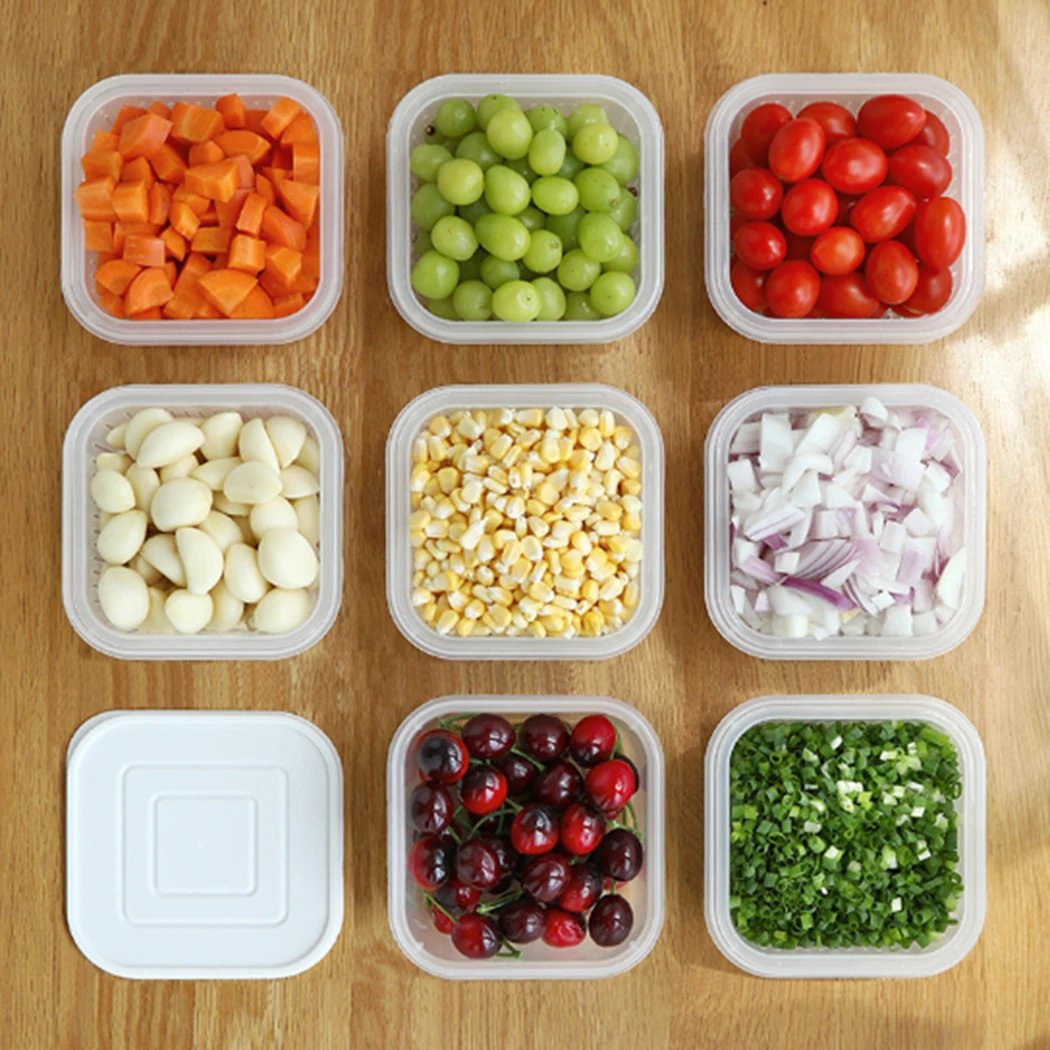 

Refrigerator Food Storage Containers Fruits Strainer Box Set Plastic Fruit Keeper Bowl With cover Kitchen supplies