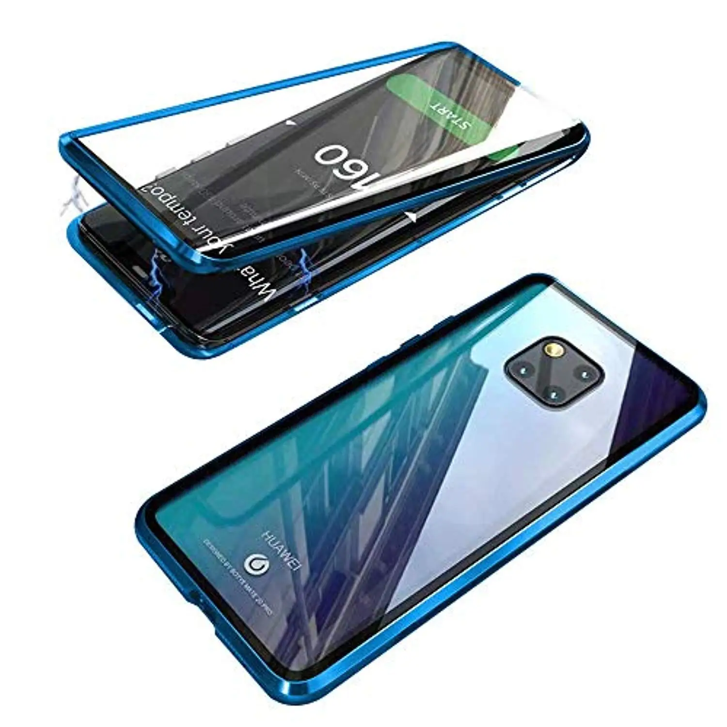 360 градусов Магнитный полный экран защитный металлический алюминиевый оправа