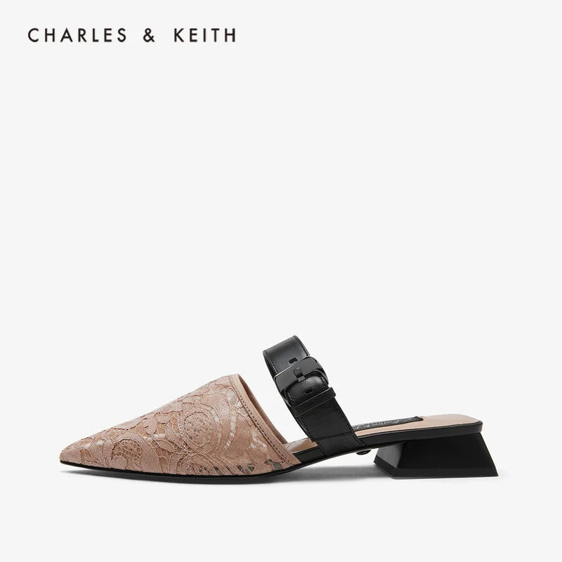 CHARLES＆KEITH Новинка на Весну и Лето2020SL1 71720032Женские босоножки Острый Носок Плоскем