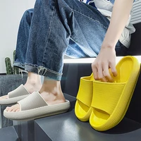 fashion men slippers summer outdoor non slip beach shoes men comfortable thick soled slides indoor home bath slippers flip flops