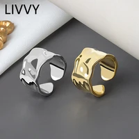 livvy bohemian ethnic silver color big chain open rings for women bridal wedding vintage finger rings christmas gifts