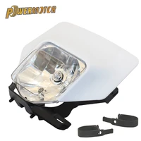 powermotor motorcycle white supermoto headlight lamp headlamp head light for husqvarna fe te 2018 17 mx dirt bike enduro