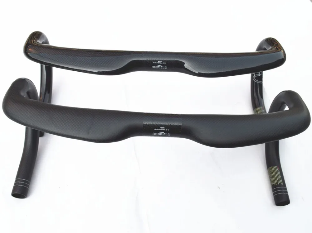 Pаспродажа Изогнутая панель из углеродного волокна для руля велосипеда запчасти для велосипеда 3k отделка 400/420/440 мм внутренняя кабельная прокладка