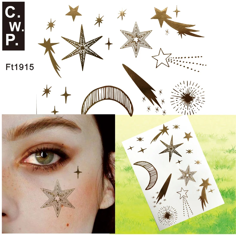 1 шт. декоративная Нетоксичная водостойкая временная татуировка с блестками |
