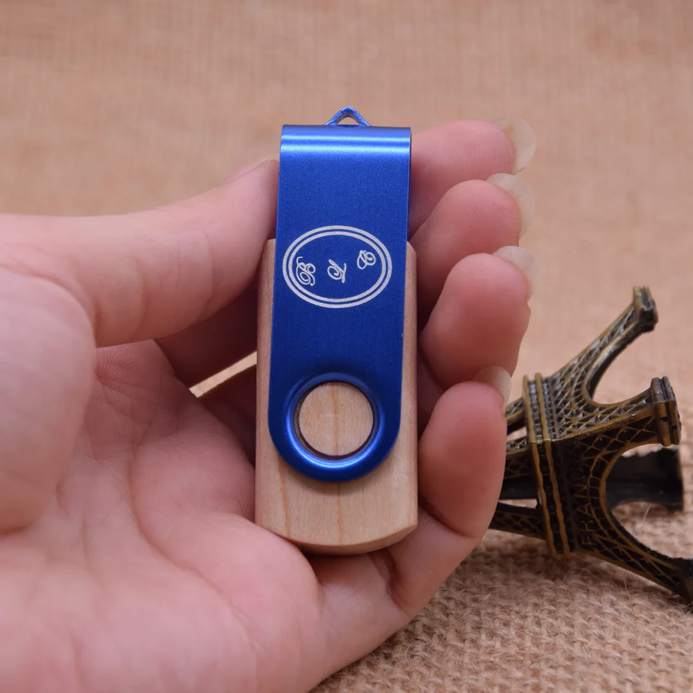 Деревянная + металлическая Usb флешка 2 0 карта памяти Флешка 4 ГБ 8 16 32