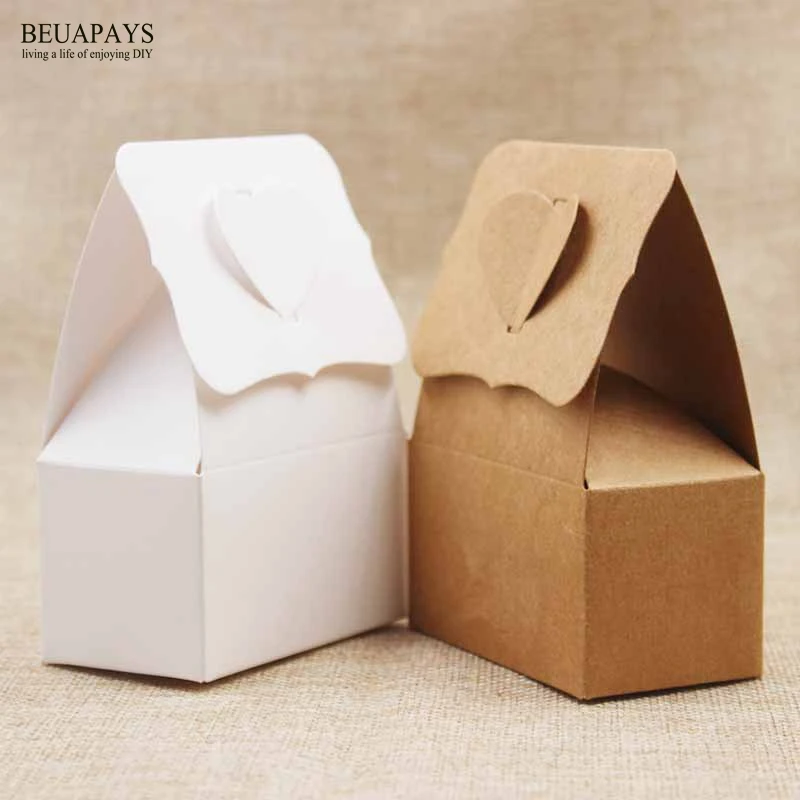 

100pcs heart-shaped candy box DIY wedding decoration baby shower birthday Creative lovely peach heart candy carrying case gift