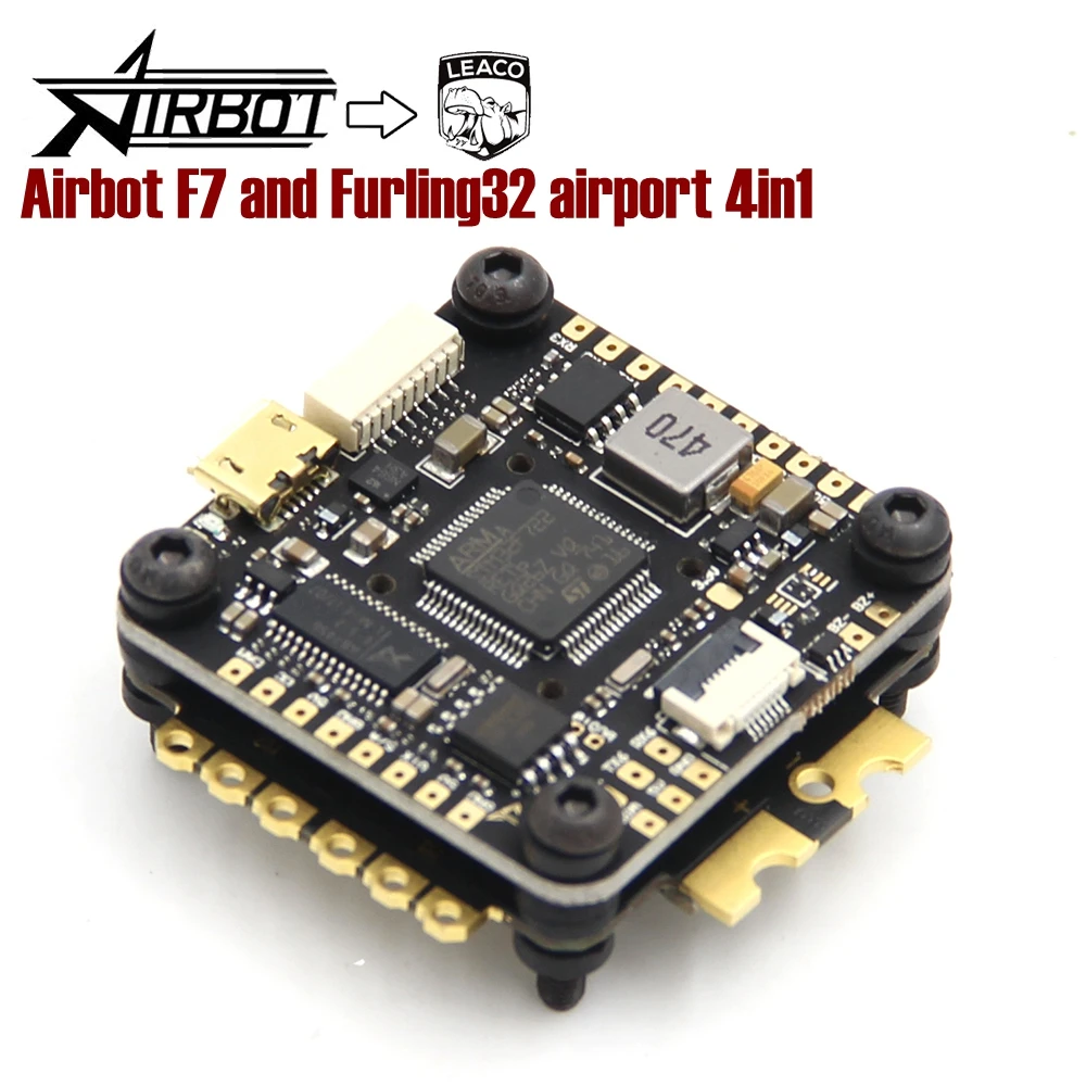 AIRBOT F7 Контроллер полета+ Furling32 аэропорт 4в1 4x50A F3 32 бит ESC для квадрокоптера дрона рама leaco