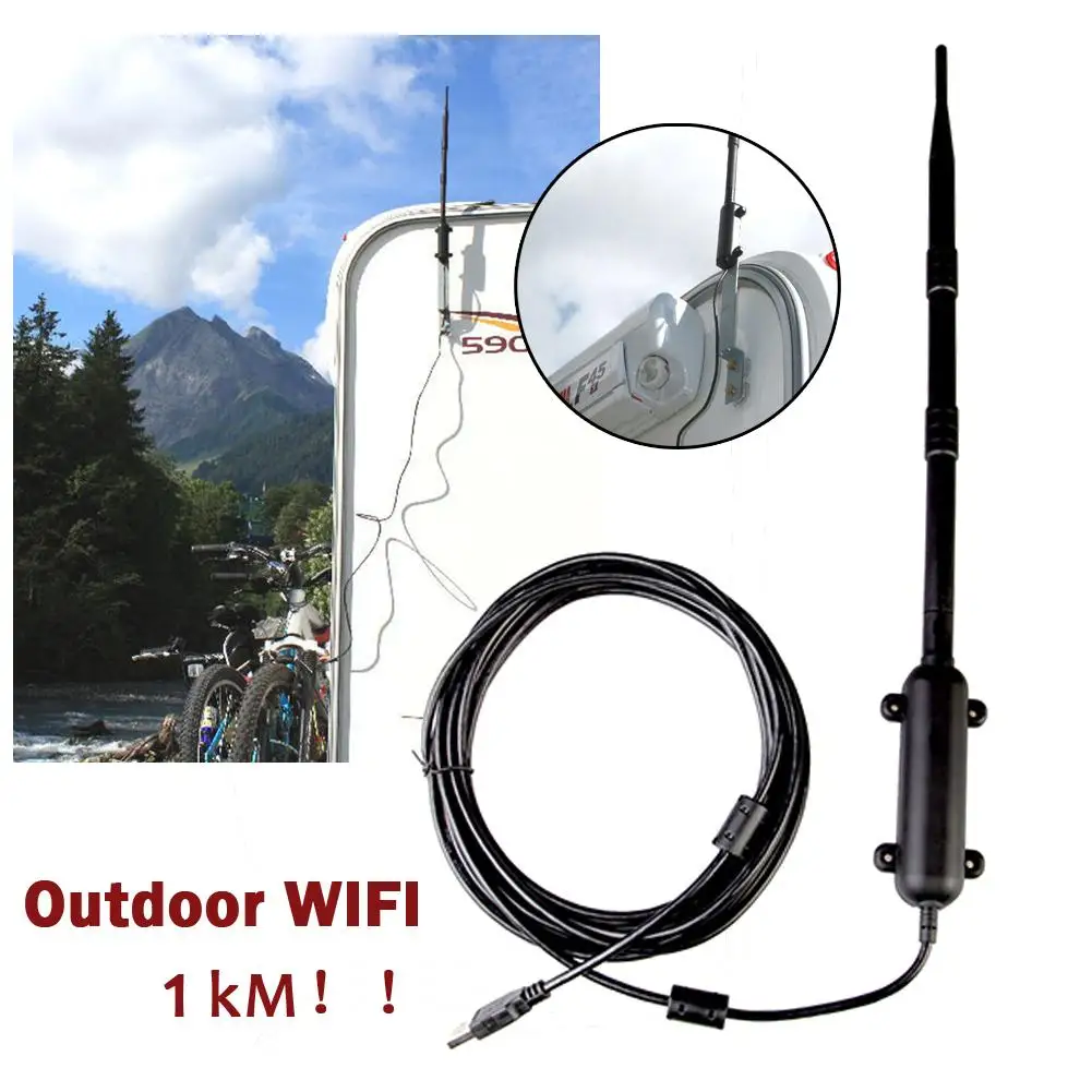 

High Power 1000M Outdoor WiFi USB Adapter WiFi Antenna 802.11b/g/n Signal Amplifier USB 2.0 Wireless Network Card Receiver Newst