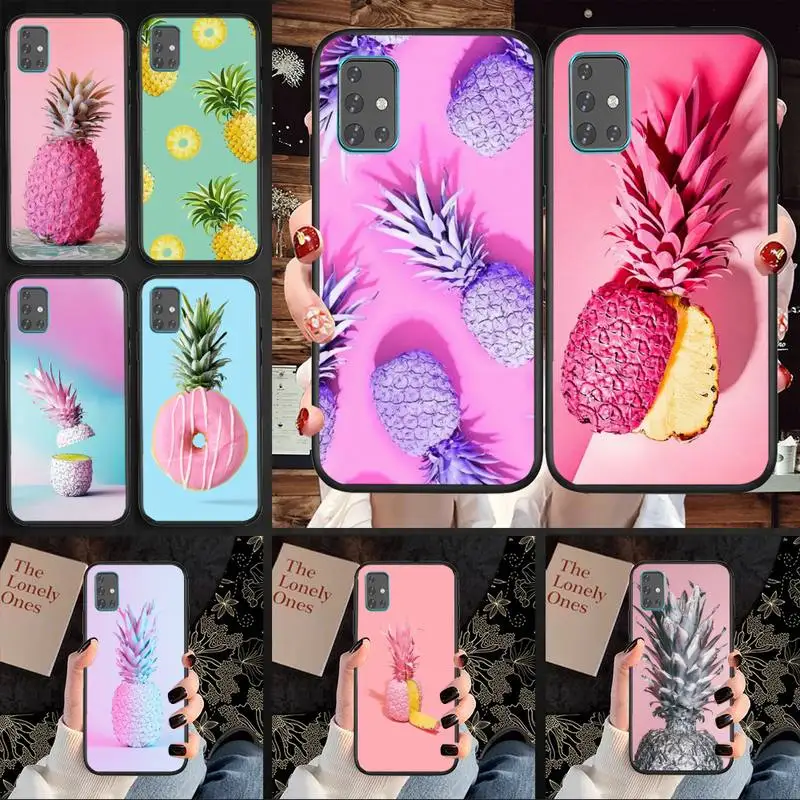 

Fruit Pink pineapple Phone Case For Samsung A01 A10 A02 A20 A31 A40 A50 S A52 A51 A70 A71 A80 A91 Cover Fundas Coque