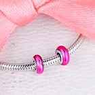 (Звёздные войны: Пробуждение силы) подходит мне браслеты розовый Spacer Шарм реальные 925 стерлингового серебра мини браслеты шарикового плетения, для женщин, сделай сам, ювелирное изделие для изготовления в мелкую дырочку; kralen