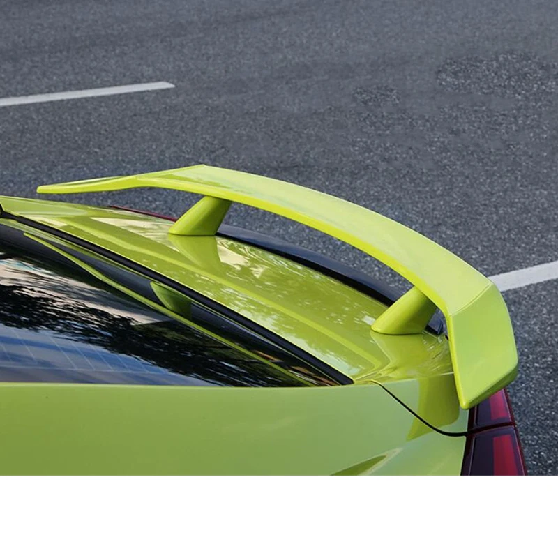 For New Spoiler Civic Tail Fin 2016-19 ABS Plastic Carbon Fiber Rear Wing Honda Primer Color Lip Four-door | Автомобили и