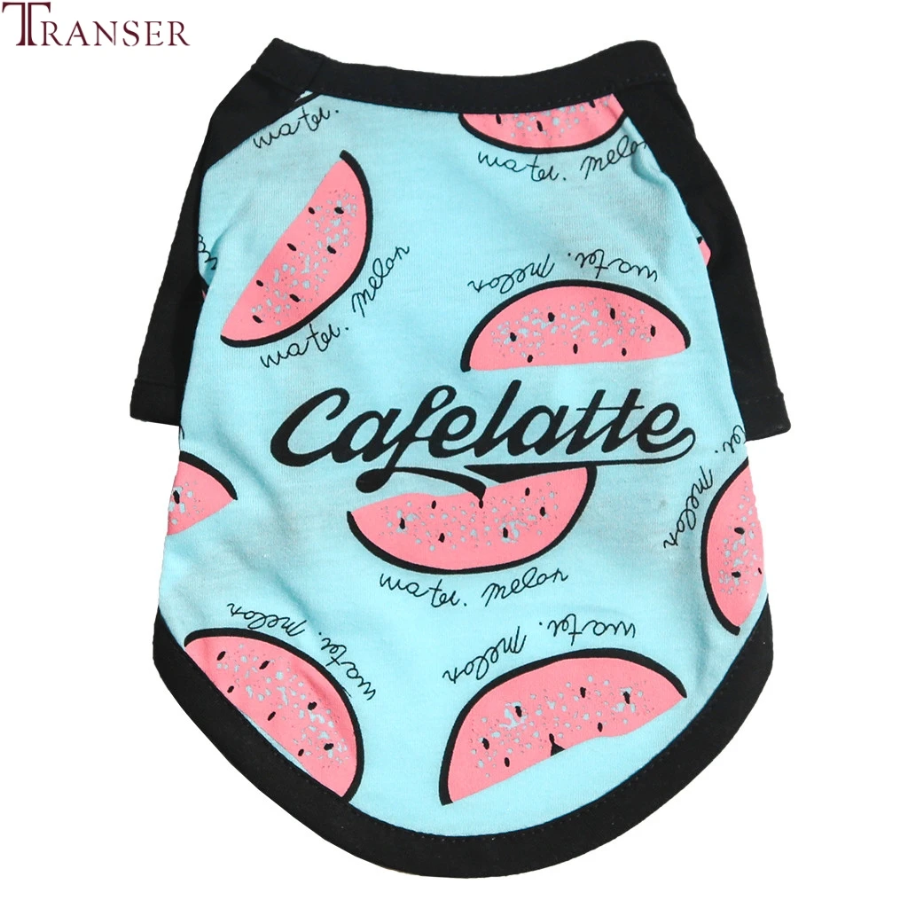 Повседневная одежда для собак Transer футболка с принтом арбуза и кафелетта щенка