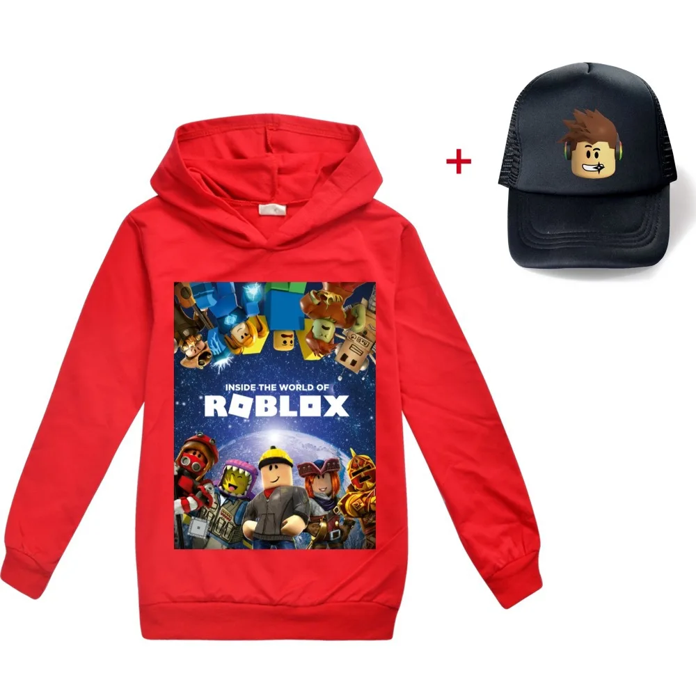 

Spring Autumn ROBLOXing Clothes 2021 Toddler Baby Kids Boys Girls Hooded Cartoon 3D Hoodie Sweatshirt Tops Children Clothing+cap