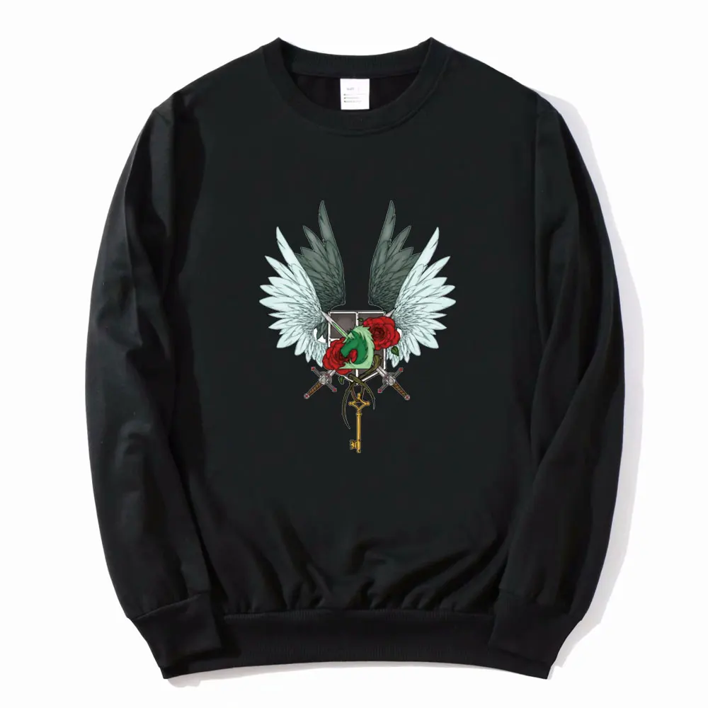 

Japan Cartoons Attack on Titan Sweatshirt Cool Military Police Regiment Print Pullover Men Women Long Sleeve Fashion Tracksuit