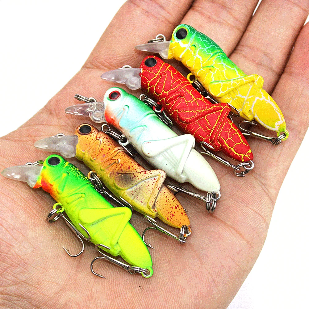 5 см 3 7 г легкие трехмерные рыболовные приманки для крикета искусственное мягкое