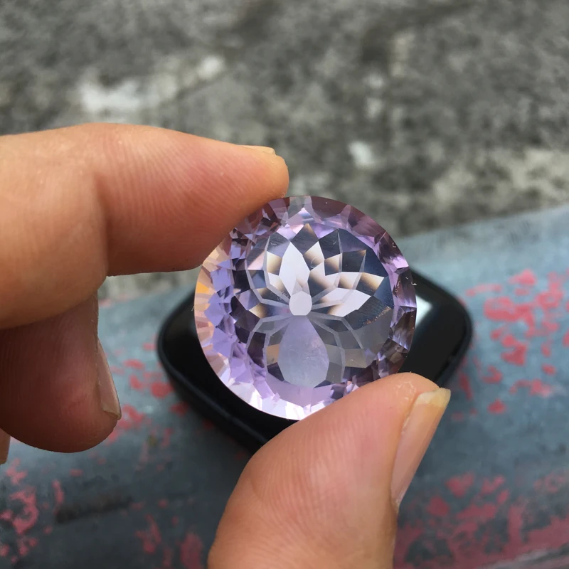 CSJ Природный аметист свободный драгоценный камень кварц Кристалл вогнутая