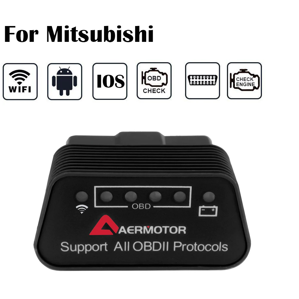Сканер OBD2 для Mitsubishi Outlander Lancer RVR ASX Pajero Grandis Eclipse Mirage ELM327 WIFI сканер IOS Android Pic18f25k80