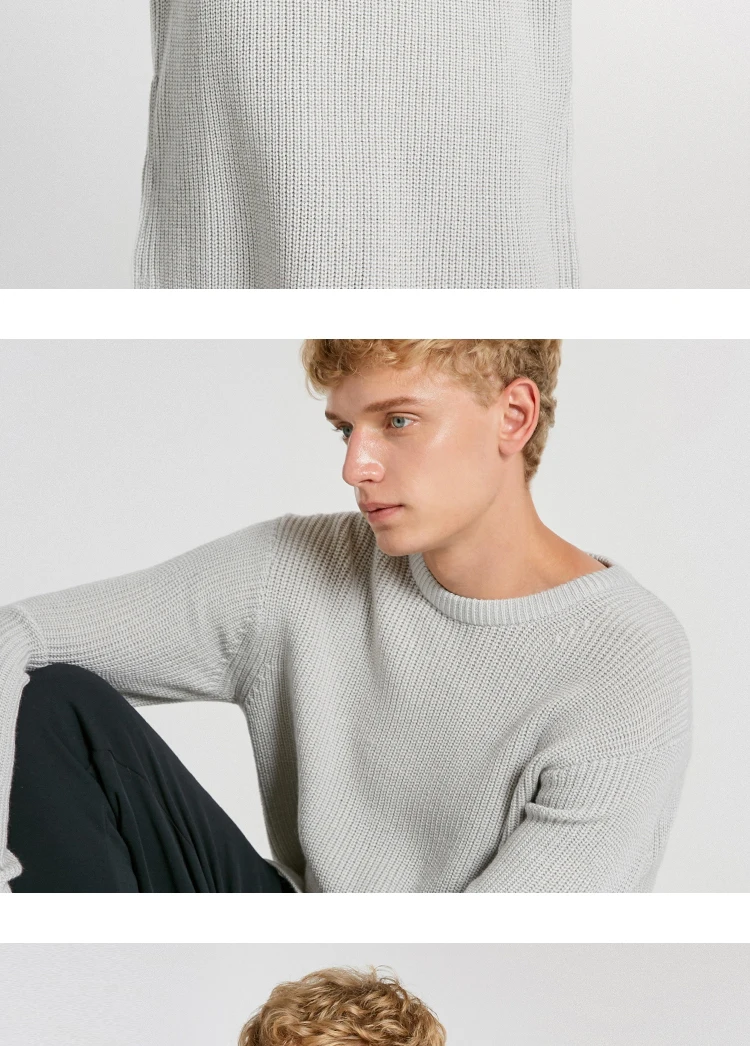 JackJones мужской Однотонный свитер с круглым вырезом 218425502