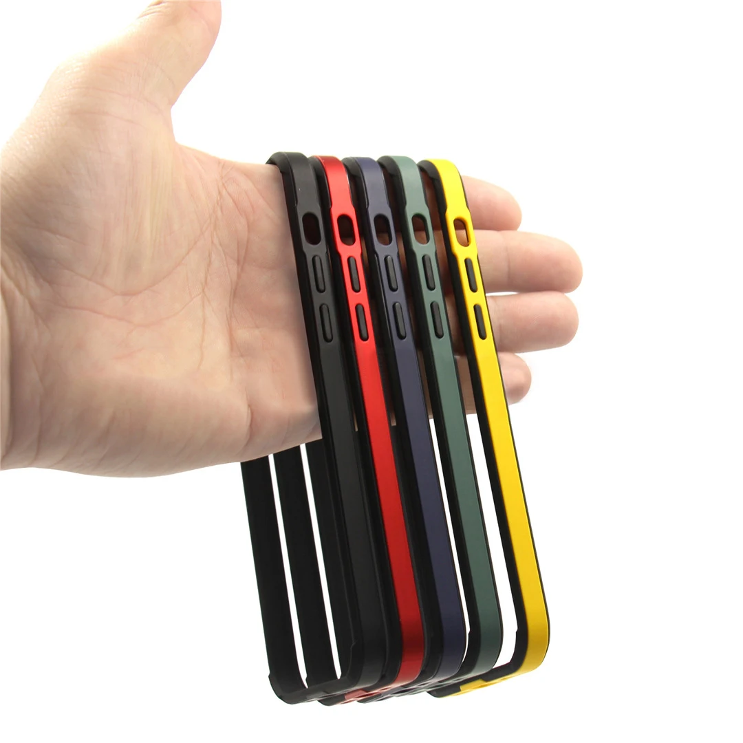 Thin Silicone Bumper For iphone 13 Pro Max 12 Mini Luxury Slim Flexible Non-Slip Anti-Knock Soft Frame Case Black Blue Red