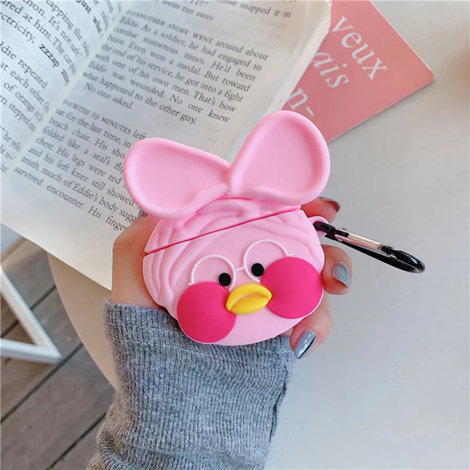 Новый милый чехол для наушников AirPods 2 Силиконовый наушник мультфильм Kawaii