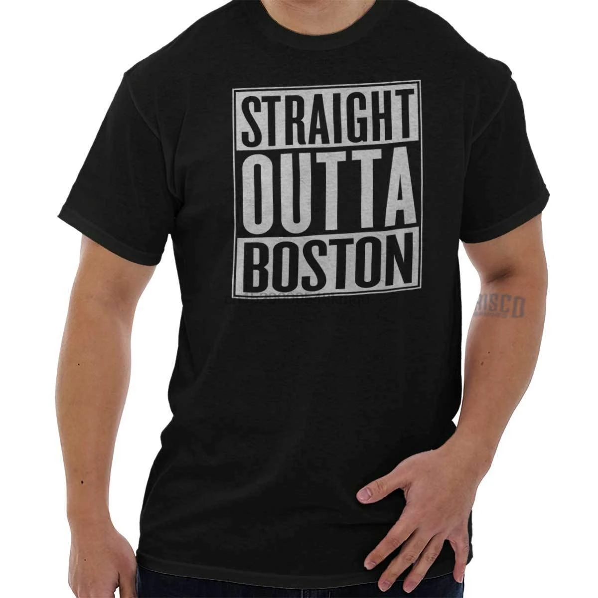Футболка с надписью Straight Out Boston MA City забавный фильм идеи подарков футболка 2019