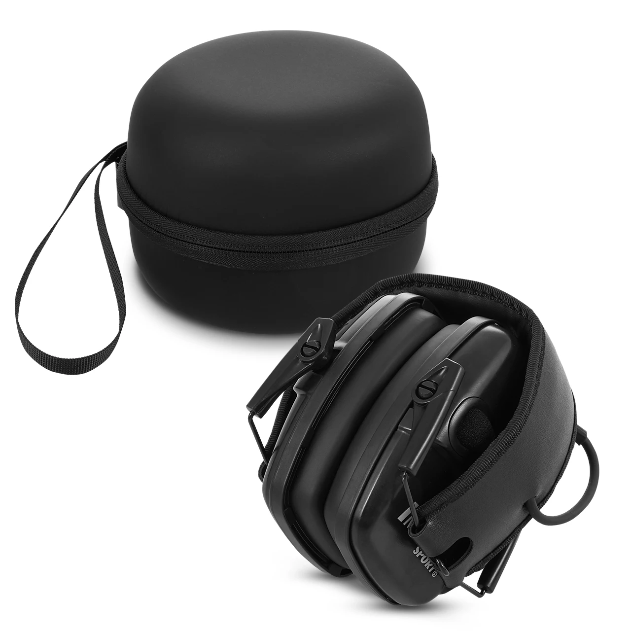 

Черный Электронный стрельба наушник Спорт на открытом воздухе Анти-шум гарнитура воздействия прослушивания сквозь защитный гарнитура с Че...