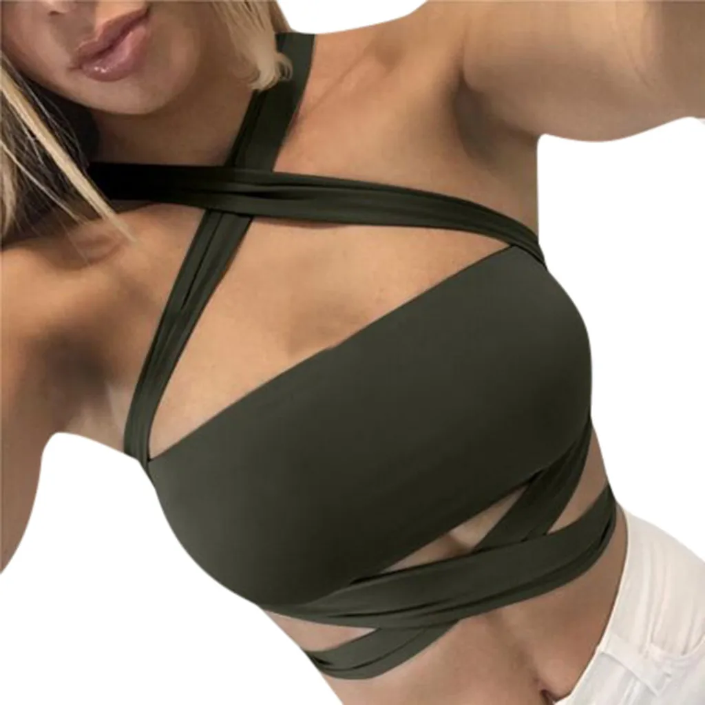 Для женщин майка Дикий Стиль с открытыми плечами топы блестками без бретелек