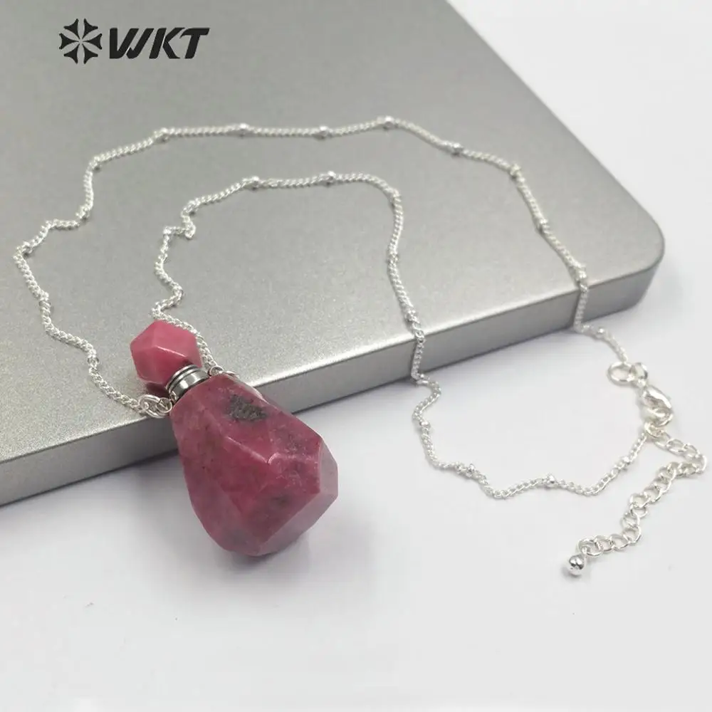 WT-N1172 двойные обручи ожерелье с бутылкой натуральный камень подвеска в виде