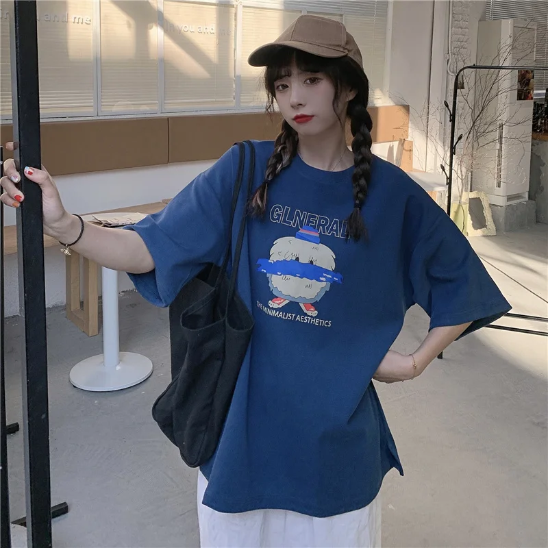 Модная брендовая американская Ретро футболка с коротким рукавом женская