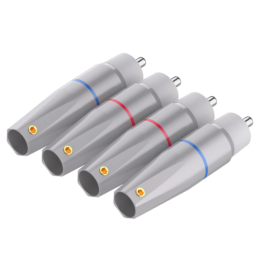 Monosaudio R200 99.998% Pure Copper Rhodium/Gold Plated Audio Connector Signal Input Output RCA Terminal Amplifier CD TV plug