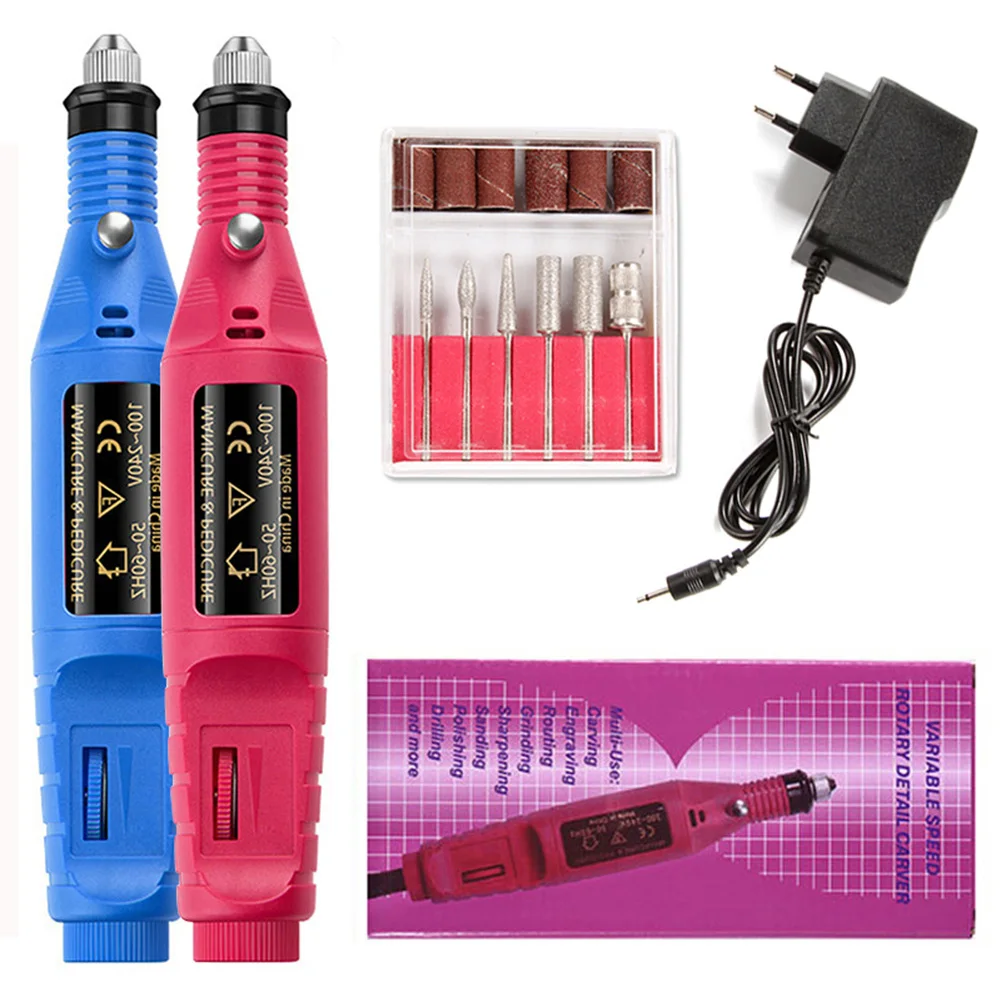 

Electric Nail Drill Bits Set Apparatus for Manicure Milling Cutter Nail Art Sanding File Tools Gel Remover Pedicure With Box