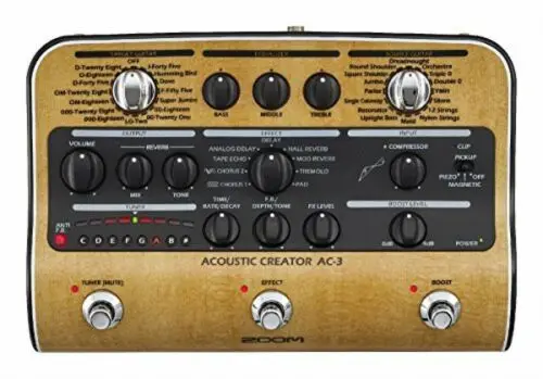 Zoom AC-3 акустическая педаль улучшенная прямая коробка гитарный однокомпонентный