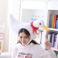 big duck headgear hat kawaii plush toys cartoon comic anime model doll stuffed toy christmas gift for children photo props