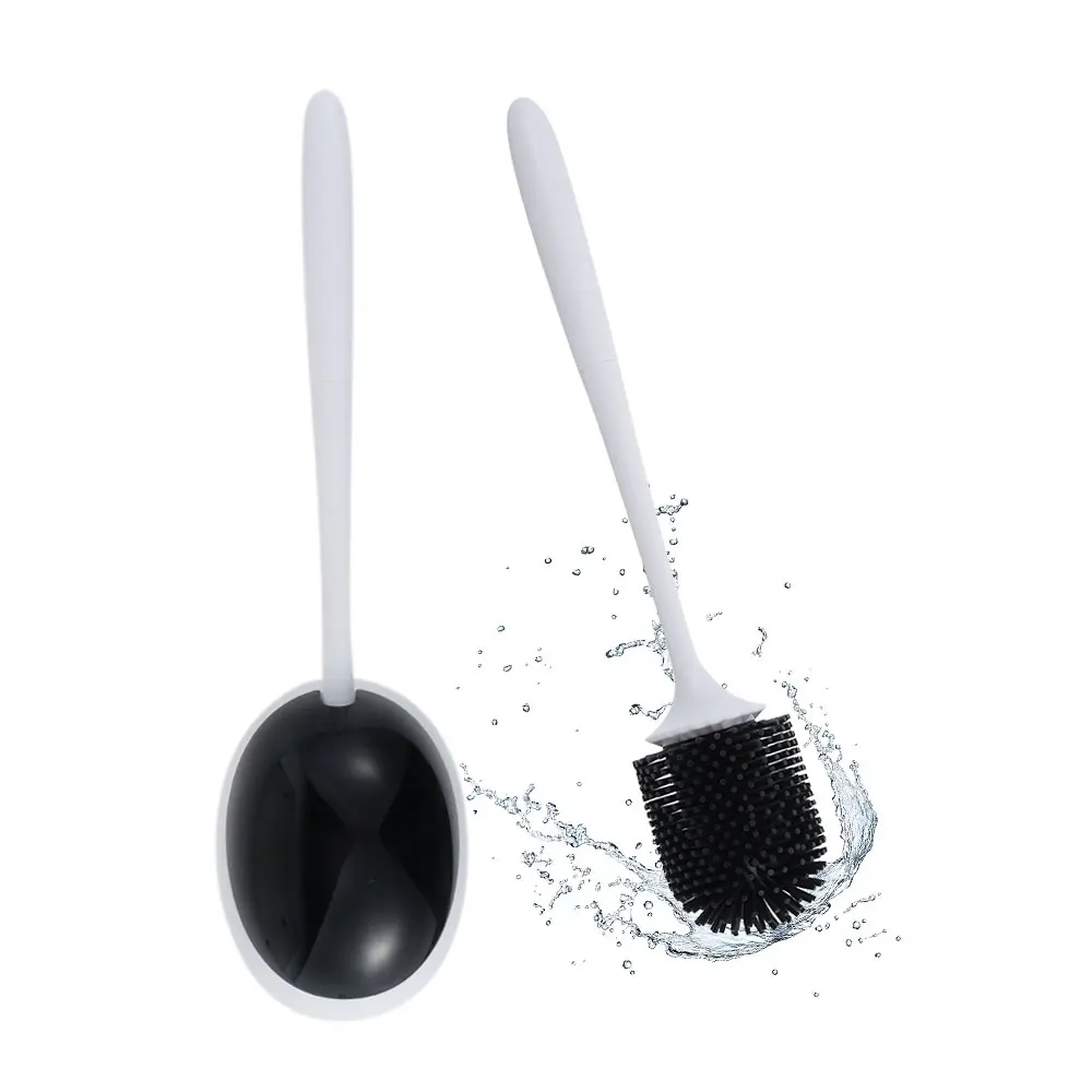 

Silicone Toilet Brush for WC Accessories Drainable Toilet Brush Wall-Mounted Bathroom Accessories Sets Cleaning Tools Home