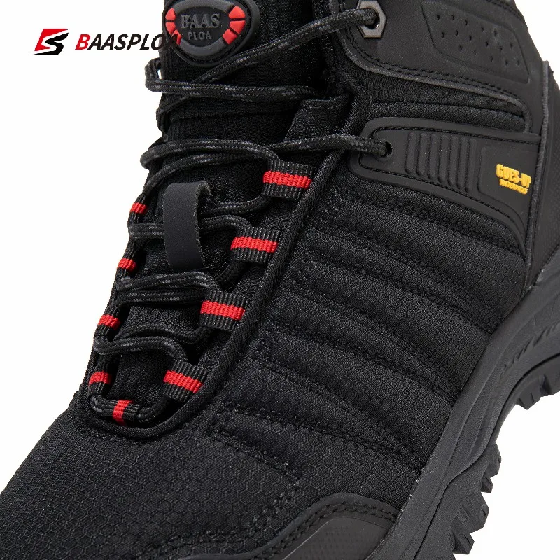 Baasploa 2022 New Men Walking Shoes Non-slip Wear-resistant Casual Shoes Outdoor Fashion Waterproof Wrinkle-free Sneakers Warm