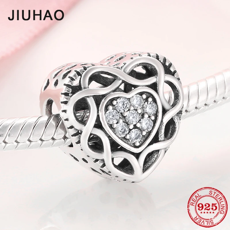 Женский браслет с цветком и сердечком оригинальный ожерелье из стерлингового