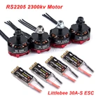 RS2205 2205 2300KV CW CCW Бесколлекторный двигатель + LittleBee 30A blheli _ s ESC для FPV RC Racing Drone Martian II QAV-R 220 мм Chameleon