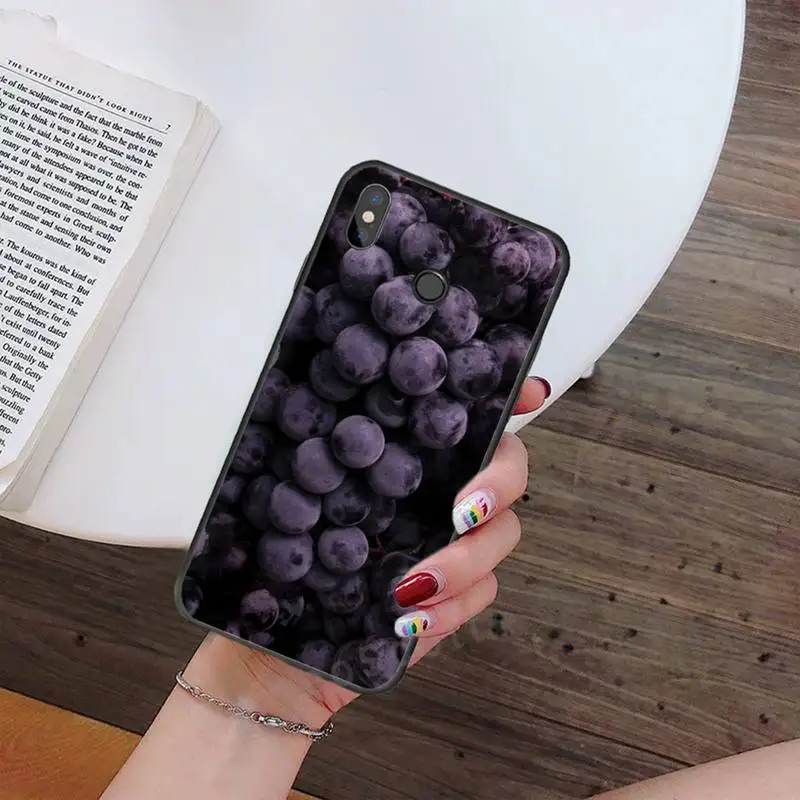 

Creativity design art fruit grape Phone Case For Xiaomi Redmi note 4 4X 8T 9 9s 10 K20 K30 cc9 9t pro lite max accessories