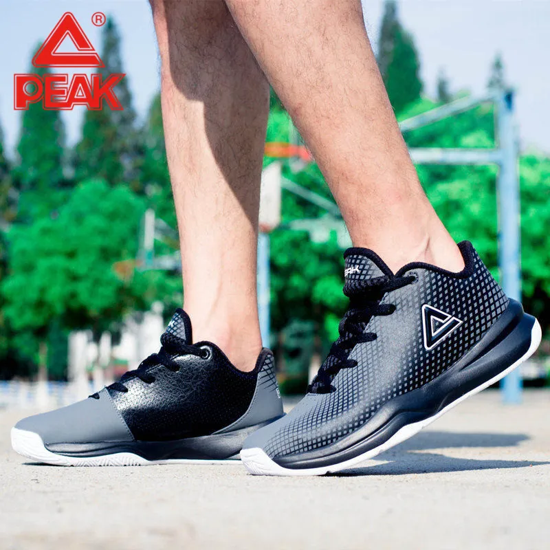 Peak basketball shoes men's 2020 new breathable shock absorption anti slip mid top sports |